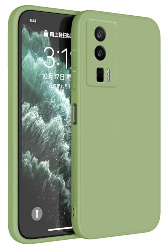 Topme Funda para Poco F5 Pro (6.67 Inches) Carcasa Caja Case Estuche, Funda Protectora de Piel de Silicona TPU - Verde Matcha