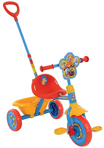 Paw Patrol First Ride On Trike - Licensed Kids' Ride On Toy with Adjustable Handle, Easy-Switch Pedal Clutch, Puncture-Proof Tyres, Steel Frame, Front Mudguard, Rear Storage Suitable age 2 years +