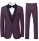 Sliktaa Tuxedo 3 pièces pour Homme Coupe ajustée Élégante Classique Réunion d'affaires Mariage Bal Quotidien #976 Violet M