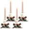 Sziqiqi Rentier Kerzenhalter Kerzenständer für Weihnachten, Kerzenständer Stabkerzen Shabby Chic Metall, Stabkerzenhalter Kerzenleuchter Vintage Mittelstücke Dekoration für Mantel Kamin, 4 Stück