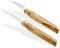 Otto Herder Manicure 2er Set Gemüsemesser mit gerader und gebogener Klinge, Schälmesser mit Olivenholz-Griff, Küchenmesser aus Solingen, rostfreies Kartoffelmesser
