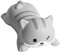 Tissting Repose-poignet pour Souris 12.5 x 6cm Petit PU Dessin Animé Animal Soulagement de la Fatigue Chat Gris Souris Tapis Support de Poignet pour Clavier