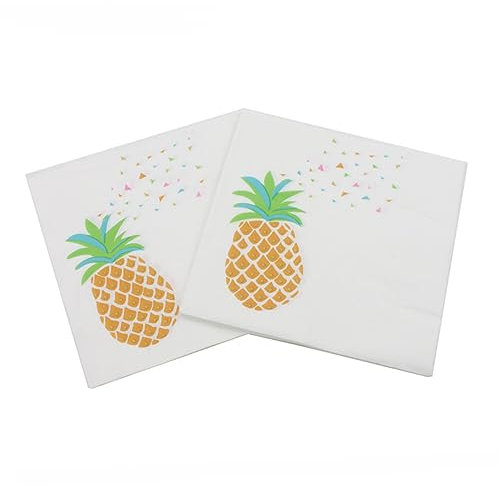 SOLUSTRE 20blätter Servietten Aus Papier Mit Ananas-druck Einwegservietten Für Partys Bankette Und Täglichen Gebrauch
