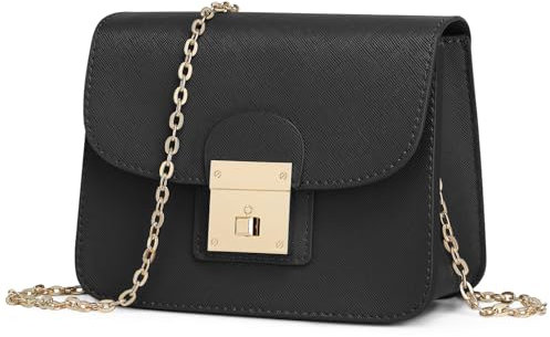 BAICLES Abendtasche Damen Clutch Umhängetasche Crossbody Bag Handtasche Schultertasche Schwarz Klein - Geschenke für Mutter Frauen Freundin