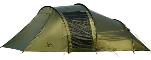 TOMOUNT Tunnelzelt 4 Personen leichtes wasserdichtes PU 3000mm Zelt kleines Packmaß kompaktes Campingzelt mit Bodenplane und Innenzelt für Familie oder viele Menschen Camping, Hiking or Trekking
