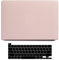 AUSMIX Étui compatible avec M4 M3 M2 MacBook Air 13,6 2022-205 A3240 A3113 A2681 Touch ID, en cuir de crocodile rigide et couvercle de clavier, rose crocodile
