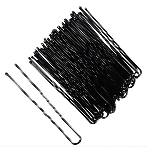 Lot de 50 pinces à cheveux en forme de U noires de 5 cm pour cheveux épais