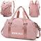 IEEILULU Sporttasche Reisetasche für Damen und Herren, 45L Sporttasche Groß mit Schuhfach, Nassfach und Rucksackfunktion, Wasserdicht Reisetasche Gym Bag Trainingstasche (Rosa)