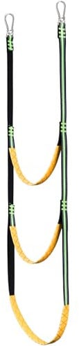 Elsjoy 3-Step Boat Rope Ladder, Portable Fishing Ladder Folding Boarding Ladder for Boat, Marine Rope Ladder for Inflatable Boat, Kayak, Motorboat, Canoeing