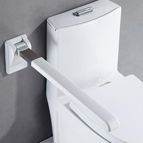 Barra de agarre plegable para inodoro, soporte plegable montado en la pared, barra abatible para baño, brazos para ancianos, discapacitados y embarazadas