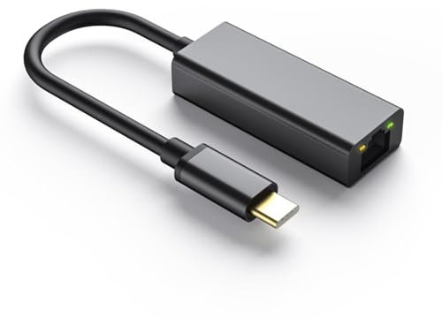 USB C to Ethernet Adapter RJ45 Network 1Gbps Gigabit Adaptor Lan Cable for Laptop Tablet PC Phone Game Console Macbook iPad Pro Surface Pro XPS TV Box Steam Deck, Aluminum Portable, Driver Free