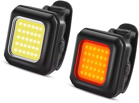 BYKING Bike Light front And Back, LED Bicycle Lights For Cycling, Bicycle Front And Rear Lights, 3 Light Modes and USB Type C Rechargeable, For Helmet, E-bike, Scooter, Mountain Bike and Kids Bike.