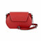 ITALYSHOP24-COM OBC Made in Italy Damen Leder Tasche Kroko Prägung oder Glattleder Umhängetasche Clutch Wildleder Handtasche Ledertasche Schultertasche Rot