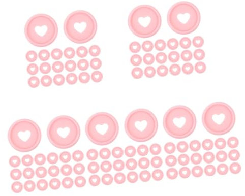 NUOBESTY 250 Stk Pilzloch-Bindungsknopf Ersatzscheiben Notebook-Herzscheiben Liefern büromaterial office supplies werkzeug das Notebook bindende Lieferungen Buchbinderscheiben Plastik Rosa