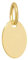 NKlaus Colgante de placa de oro ovalada, 9,75 x 7 mm, oro amarillo 333 de 8 quilates, placa de grabado 16248, Oro amarillo