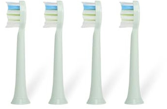 oromed bürstenköpfe 4 stück – Ersatzköpfe für ORO-SONIC Professional Green, entfernt Plaque gründlich, massiert sanft das Zahnfleisch, sorgt für natürliche Zahnaufhellung
