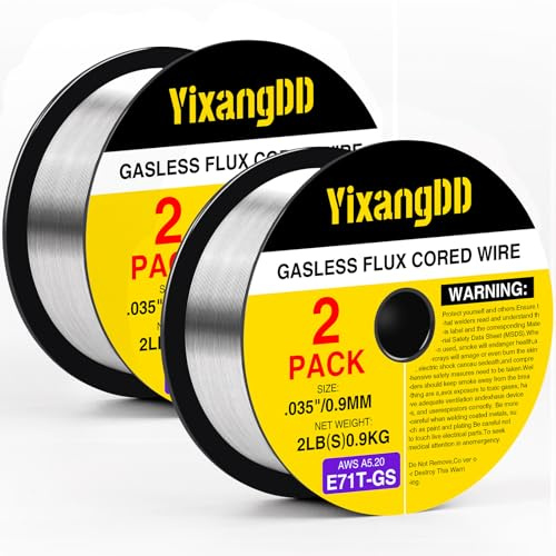2 Packs 035 Flux Core Welding Wire, E71T-GS Gasless Mild Carbon Steel Mig Welding Wire, 2-Pound Spool Flux Core Wire Compatible with Most Welder