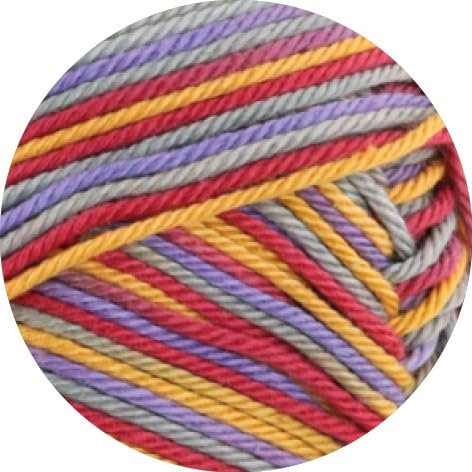 LANA GROSSA Cotone Print | Baumwollbasicgarn | Handstrickgarn aus 100% Baumwolle | 50g Wolle zum Stricken & Häkeln | 125m Garn FB 364