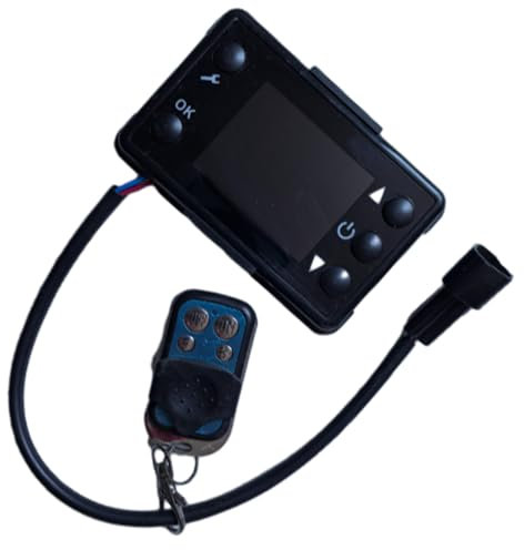 Kacepar LCD Switch Parking Heater Monitor, 12V Air Heater Controller with Remote Control, Universal Diesel Air Heater Controller LCD Monitor Thermostat Switch, Tool Icon
