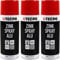 TECPO 3x Zinkspray Metall Alu Hell, 400ml Zink Alu Spray Rostschutzfarbe Korrosionsschutz Rostschutz Beschichtung Grundierung Korrosionsschutzmittel Metallschutzlack