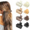 8 Piezas Pinzas Pelo Mujer, Pinza Pelo de Plástico, Diseño Antideslizante, Fuerte Sujeción para Cabello Grueso y Fino, Ideal para Peinados Diarios y de Fiesta.（Garra cuadrada/doble）