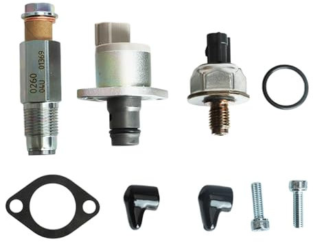 JAVOUKA 294200-0160 Fuel Pump Rail Pressure Valve Sensor Kit Fit for Ford Transit, for Citroen Relay, for Defender, for Peugeot Boxer 2.2, 2.4, 3.2 2005-2011 Replace #294009-0260