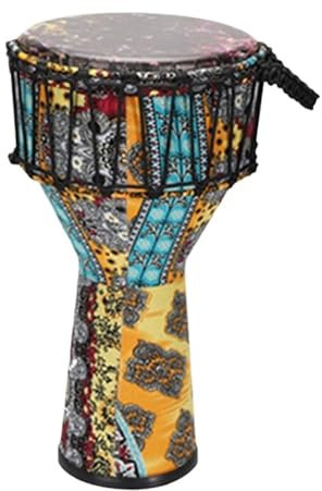 12 Zoll Buschtrommel Mit Bindeseil, Rutschfester Boden Djembe Trommel für Konzerte, Song-Aufnahmen Schlagzeug für Kinder(11inch D)