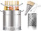 Rauchfreier Holzkohle-Smoker-Fassgrill aus Edelstahl mit 50 Kabob-Spießen, vertikaler Grill-Hängeofen für 360° Rundum-Braten