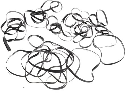 VILLCASE 50 Stück Kassettenspieler Gummiriemen Flachriemen für Kassettenrekorder Cd DVD Player Reparatur Hochwertige Antriebsriemen aus Passend für Geräte mit Langlebig Verschleißfest