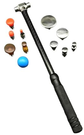 Juego de martillo de reparación de abolladuras sin pintura para chapa de coche, juego de abolladuras pequeñas A