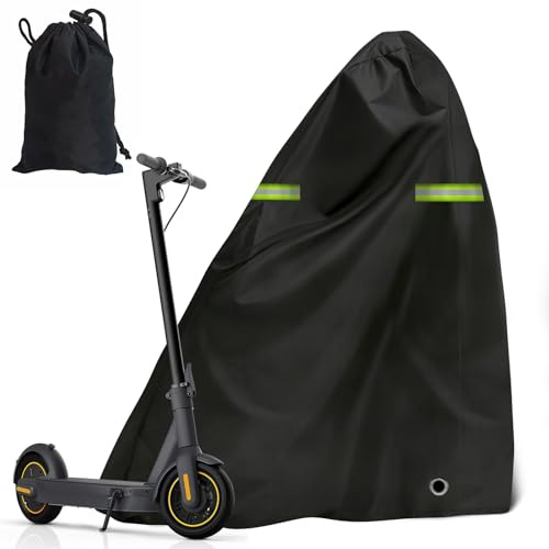 Elektroroller Abdeckung Universal, Oxford, Reflektorstreifen 130×120×30 | Scooterabdeckung wasserdicht · UV-Schutz · Winddicht · Abdeckplane für Innen & Außen · gegen Regen, Schnee, Staub und Sonne