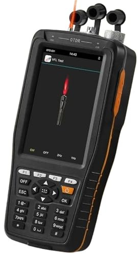 Visual Fault Locator, Mini Fiber Optic OTDR Optical Fiber Reflectometer 1550nm 60KM Visual Fault Locator for Testing Ethernet Cable Distance