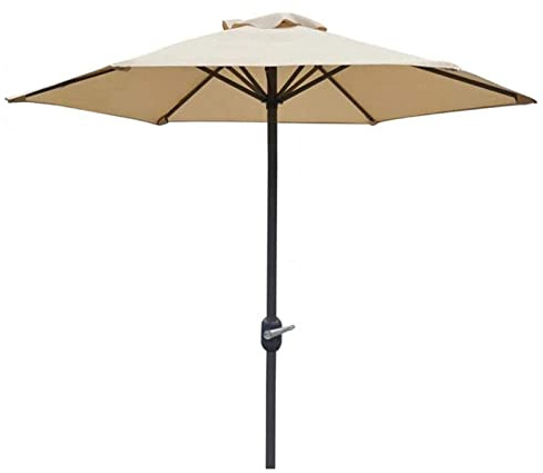 HAGTRB Parasols Parasols Parasol, paraguas de 2 m con manivela, estructura estable y firme, protección UV, para el balcón de jardín al aire libre piscina al aire libre Parasols