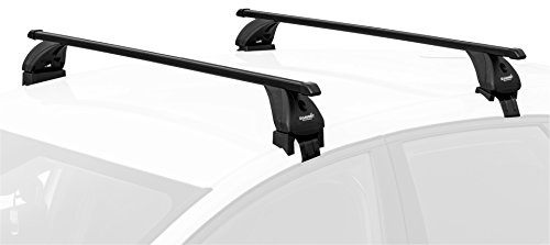 Summit SUP-42102S Premium Multi Fit Lockable Roof Bars, Black Steel, Set of 2