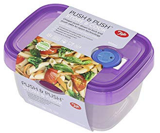 Tala Push & Push BPA Free Plastic Food Storage Container, with Date dial and steam Release, 950ml