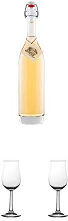 Prinz Alte Himbeere 0,50 Liter Österreich + Nosing Gläser Kelchglas Bugatti mit Eichstrich 2cl und 4cl 1 Stück + Nosing Gläser Kelchglas Bugatti mit Eichstrich 2cl und 4cl 1 Stück
