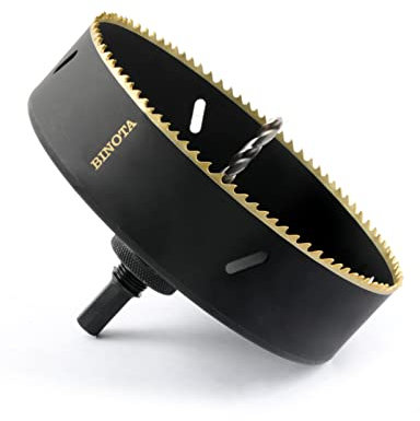 BINOTA Bi-Metall M42-Lochsäge 162 mm, für Metall, Holz, Sperrholz, PVC, Faserplatten, Gipsplatten