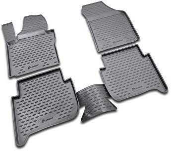 Element Passgenaue Premium 3D Gummimatten Fussmatten passend für Volkswagen Touran, Mk1 - Mk2, 2003-2024, 5-Sitze, 4 TLG, Schwarz