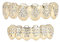Grills, Zähne Set Hip Dekoration Für Halloween für Schmuck Party (Gold)