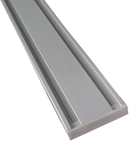 Vorhangschiene Aluminium - Silber 2 Lauf 270cm (3x90cm) - Flache Gardinenschiene (7mm) - inkl. Vorhanggleiter