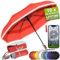Royal Walk Paraguas de viaje plegable resistente al viento, compacto y fuerte, mango de madera auténtica, apertura automática, doble toldo ventilado para hombres y mujeres, Red, L, Moderno