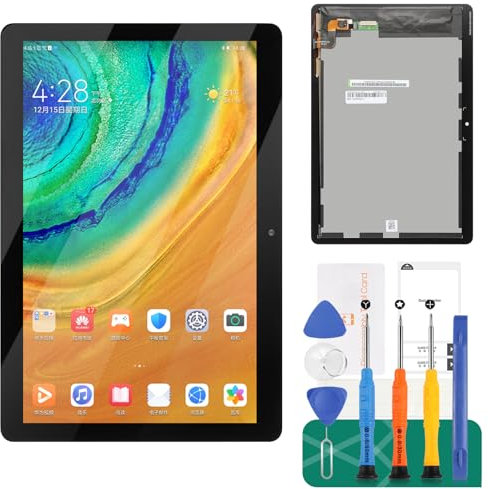 Para Huawei MediaPad T3 10 Pantalla LCD AGS-W09 AGS-L09 AGS-L03 Sensor de pantalla táctil Piezas de repuesto para montaje de pantalla de 9.6 pulgadas (negro sin marco)