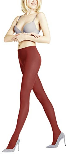 FALKE Damen Strumpfhose Matt Deluxe, Fein 30 DEN, 1 Stück, Rot (Orange 8655), S-M