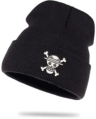 Ruffy Strickmütze Luffy Monkey D. One Wollmütze Wintermütze Rollmütze Zoro Beanie Mütze Seemannsmütze Unisex Piece