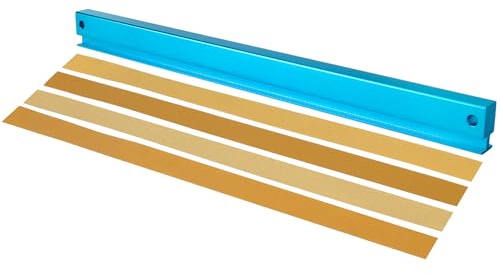 Meideal Gitarrenbünde Nivellierbalken, 40,6 cm Länge, Aluminiumbund, Untersaiten-Nivellierer, Schleiffeile, professionelles Reparaturwerkzeug für Gitarre und Bass