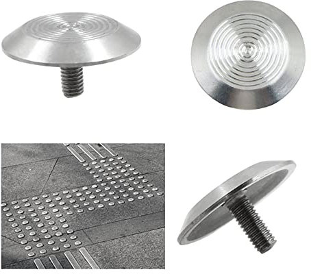 Clou marquage routier parking points - goujon de route en acier inoxydable, avec une tige, à Installer ou sceller dans le béton ou acier, pour parking, garage, escaliers, 3,5 * 5cm, 10 pcs