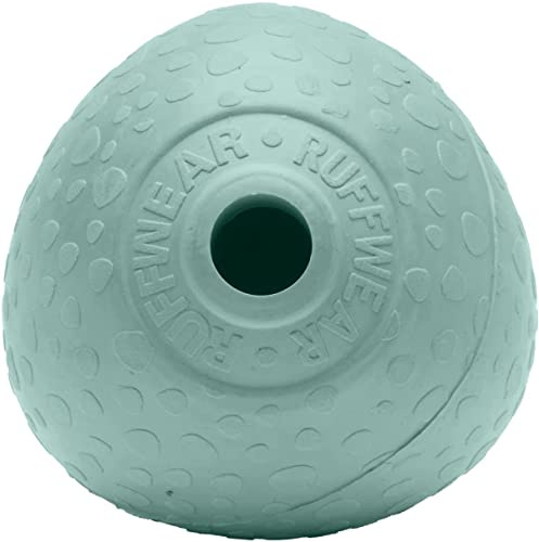 RUFFWEAR Huckama Hundespielzeug, Interaktives Pfeifen-Wurf-/Fang-/Apportierspiel aus Naturkautschuk, hüpfender eiförmiger Ball für drinnen und draußen, Langeweilebrecher, Sage Green