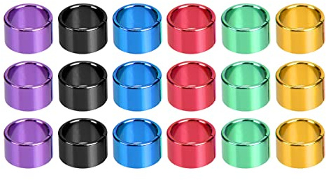 YARNOW 18Pcs Aluminum Pigeon Rings - Colorful Bird Identification Bands for Pigeon Foot Tagging and Leg Marking Reusable Lightweight Bird Bands for Doves Quail and Poultry