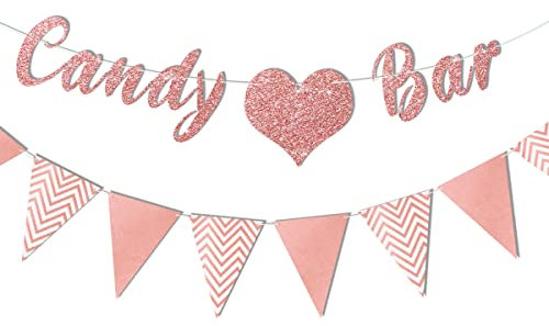 Candy Bar Girlande, Candy Bar, Candy Bar Deko, Glitter Candybar, Candybar Wimpelkette, Candy Bar Banner, Candy Bar Schild