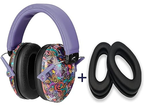 SèTal Casque Anti Bruit Enfant 3 ans Adulte Ajustable | Protection auditive Autisme Concert feu d'artifice Avion | Confortable pliable | Pour dormir sommeil | Efficace jusqu'à 98dB SNR de 30dB